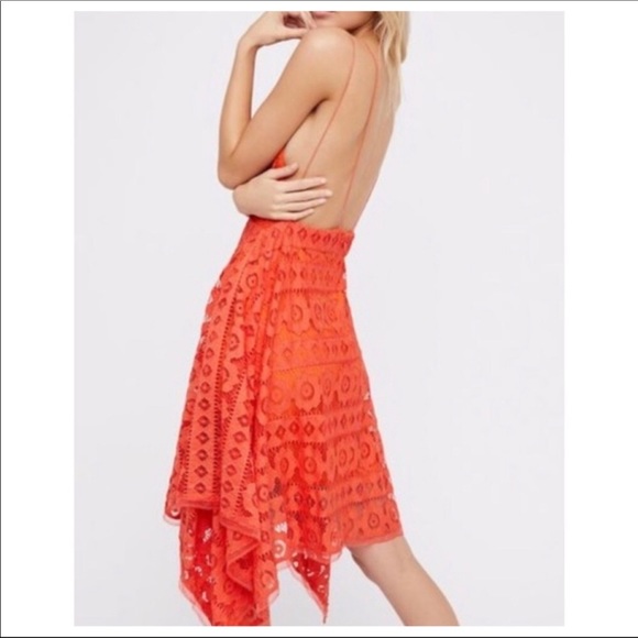 FREE PEOPLE STRAPPY LACE MINI DRESS - Picture 5 of 8